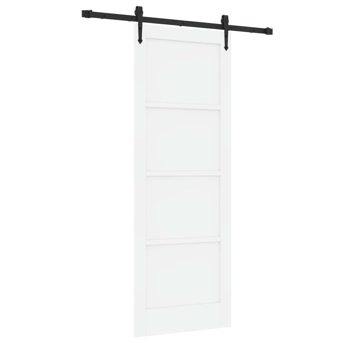 Sliding Door ORKDAL 78 x 211 cm Engineered Wood White and Black