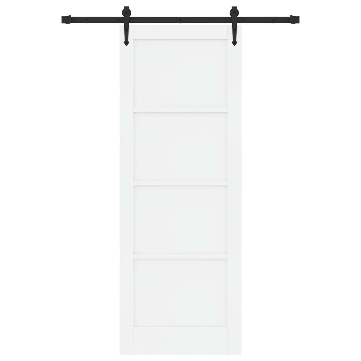Sliding Door ORKDAL 78 x 211 cm Engineered Wood White and Black