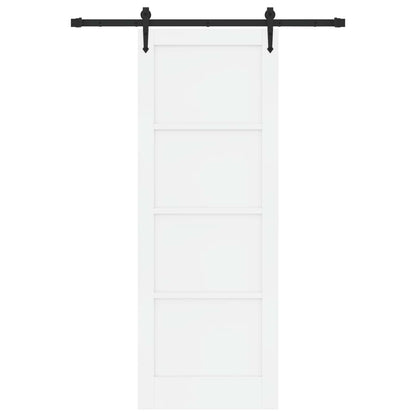 Sliding Door ORKDAL 78 x 211 cm Engineered Wood White and Black