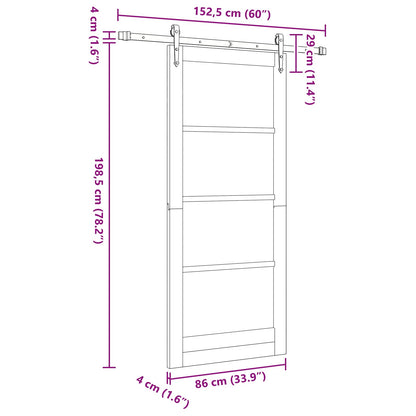 Sliding Door ORKDAL 86 x 198.5 cm Engineered Wood
