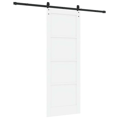 Sliding Door ORKDAL 78 x 211 cm Engineered Wood White and Black