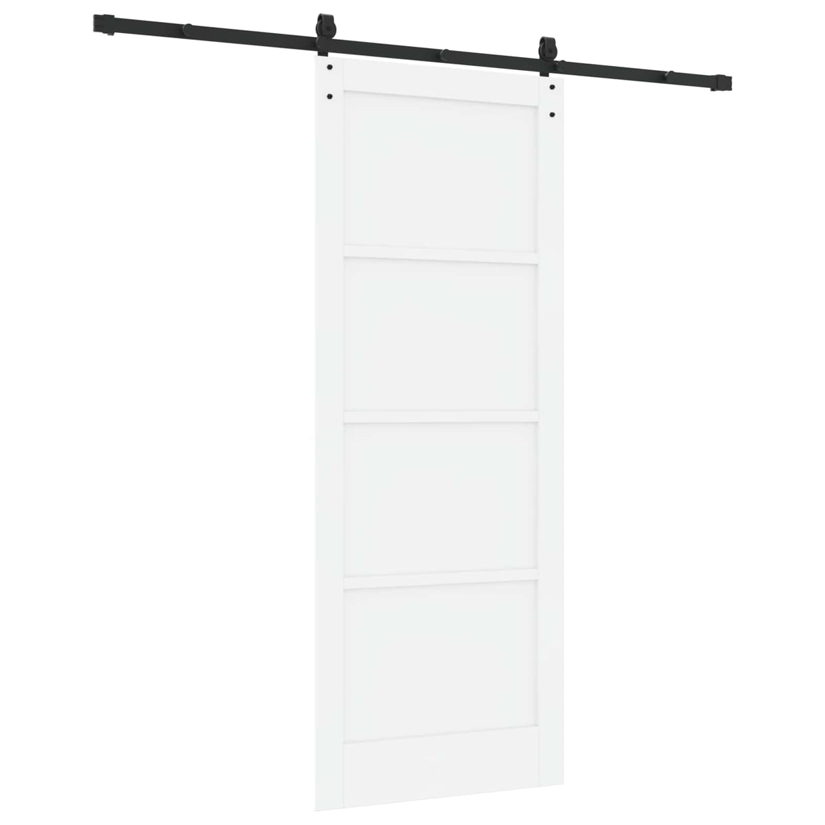 Sliding Door ORKDAL 83 x 211 cm Engineered Wood White and Black