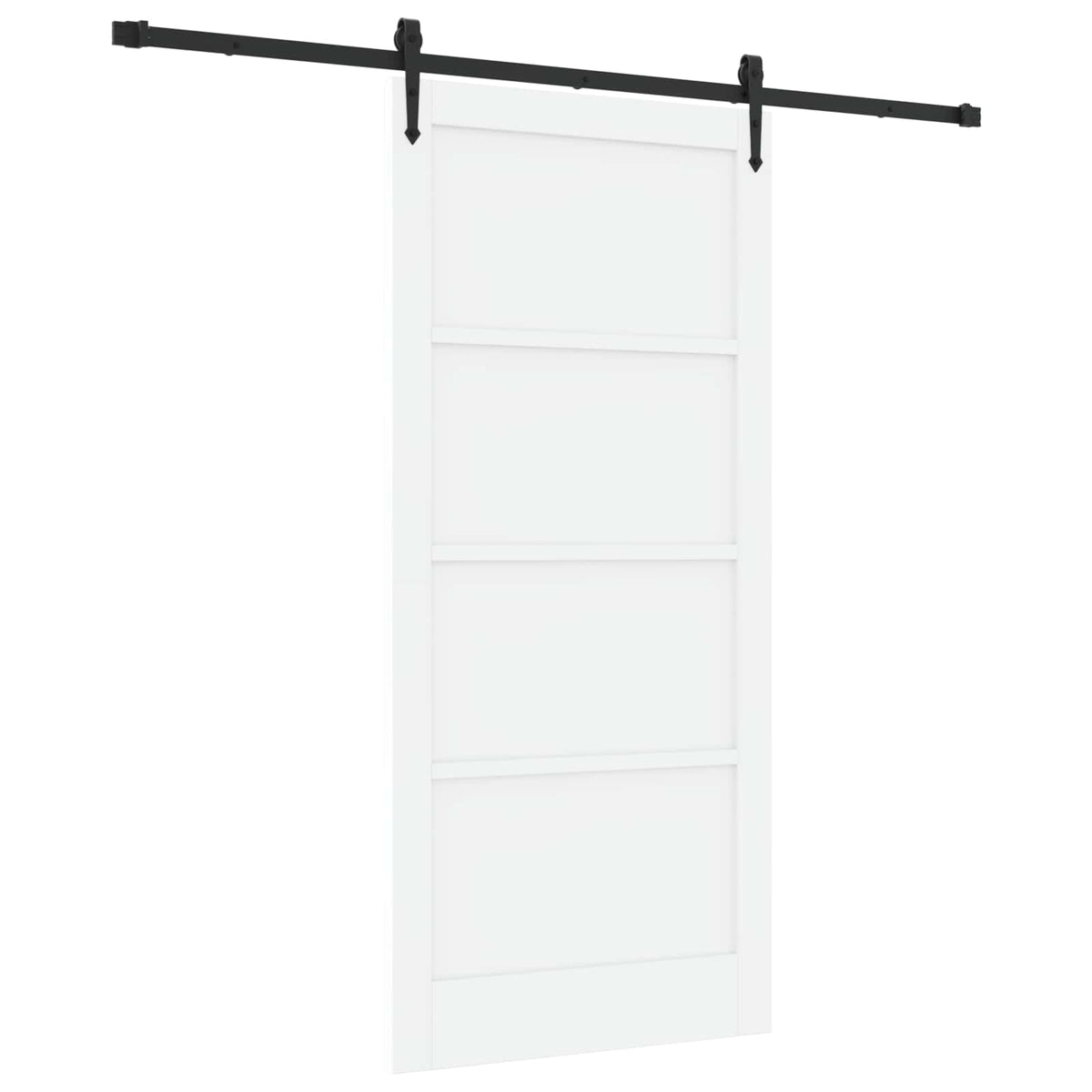 Sliding Door ORKDAL 93 x 202 cm Engineered Wood White and Black