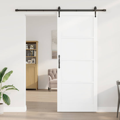 Sliding Door ORKDAL 93 x 232 cm Engineered Wood White and Black