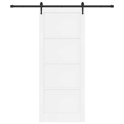 Sliding Door ORKDAL 93 x 232 cm Engineered Wood White and Black