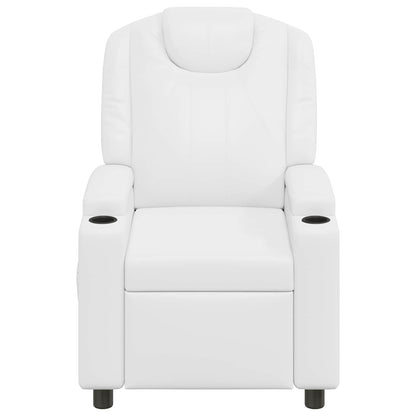 Recliner Chair White 75 x 95 x 106 cm Fabric