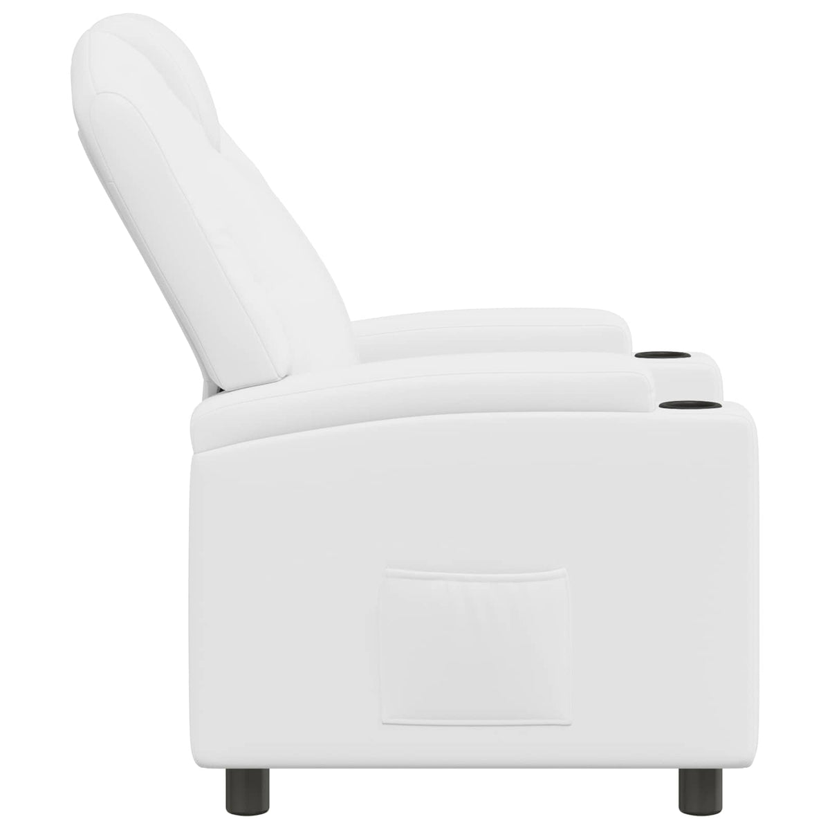 Recliner Chair White 75 x 95 x 106 cm Fabric