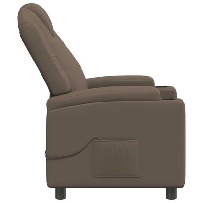 Recliner Massage Chair Grey 75 x 95 x 106 cm Fabric