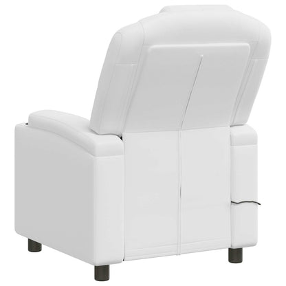 Recliner Massage Chair White 75 x 95 x 106 cm Fabric