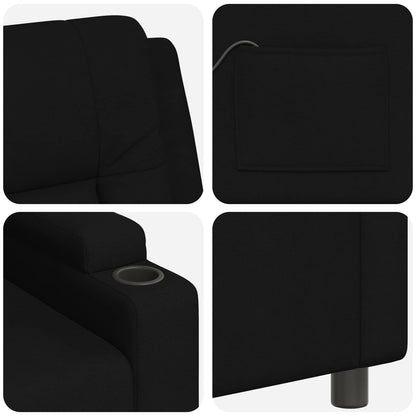 Recliner Massage Chair Black 75 x 95 x 100 cm Fabric