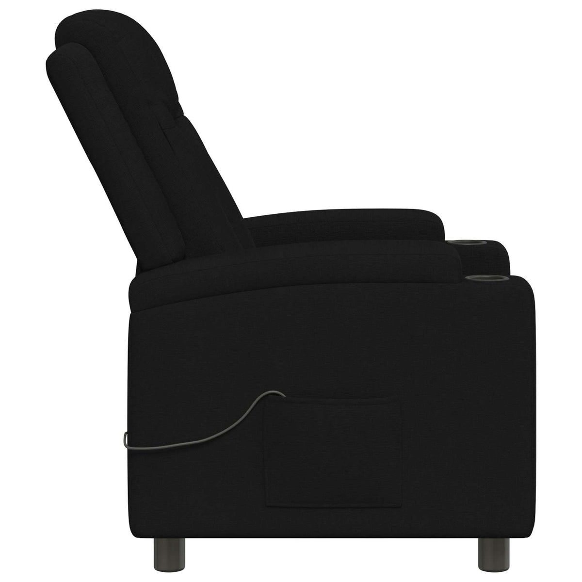 Recliner Massage Chair Black 75 x 95 x 100 cm Fabric