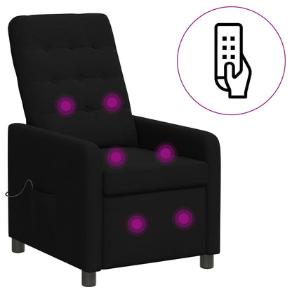 Recliner Massage Chair Black 65 x 93 x 102 cm Fabric