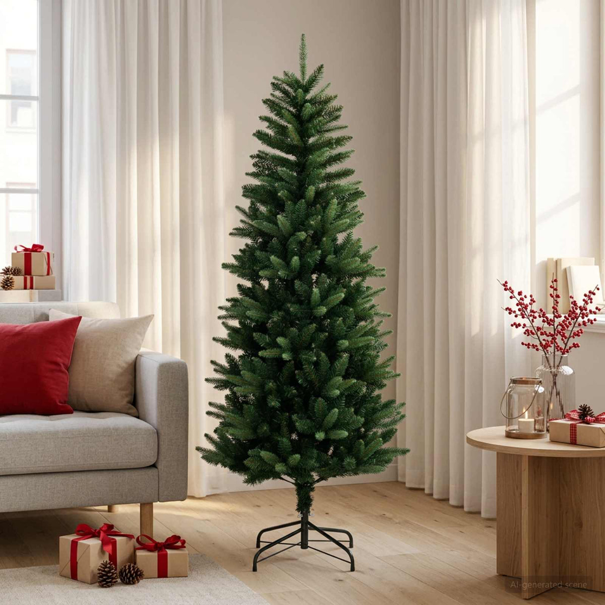 Artificial Hinged Christmas Tree 150 cm PVC Green