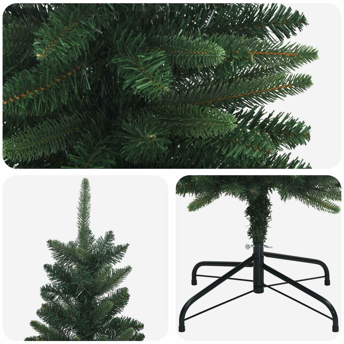 Artificial Slim Christmas Tree 210 cm PE and PVC Green
