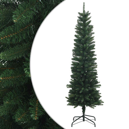 Artificial Slim Christmas Tree 210 cm PE and PVC Green