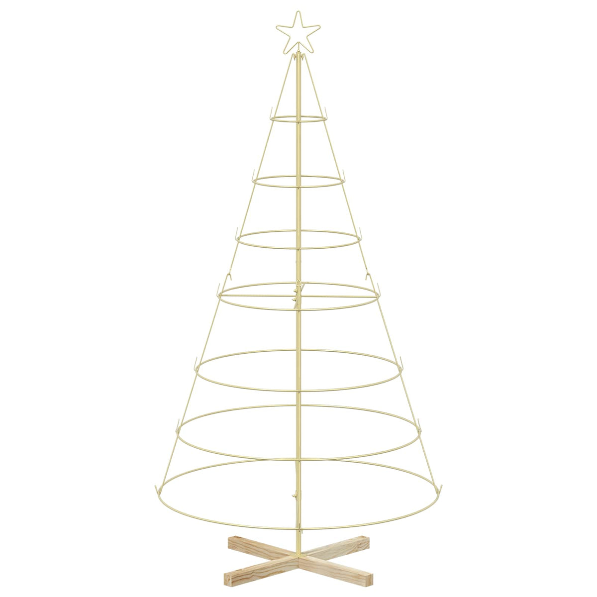 Metal Christmas Tree with Stand KUOPIO 180 cm Steel Gold