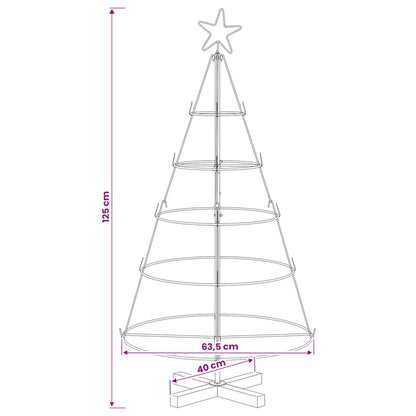 Metal Christmas Tree with Ring Stand KUOPIO 125 cm Steel White