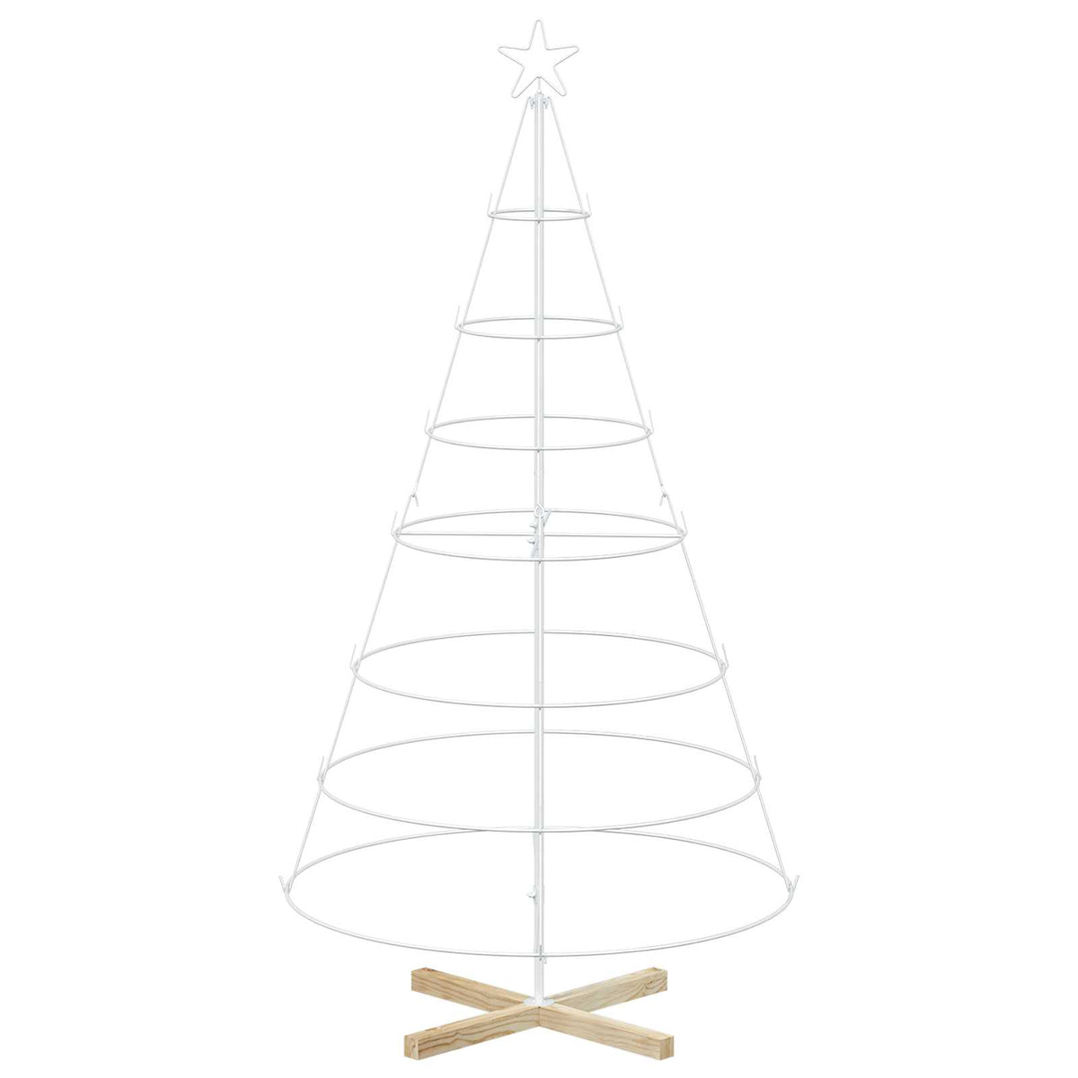 Metal Christmas Tree with Stand KUOPIO 180 cm Steel White