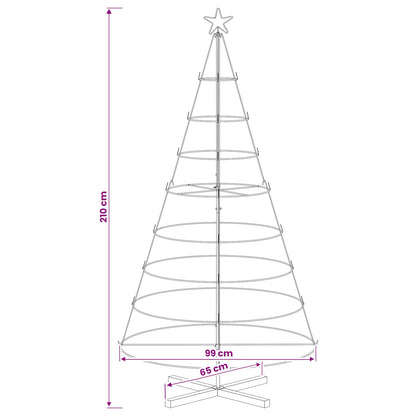 Metal Christmas Tree with Ring Stand KUOPIO 210 cm Steel White