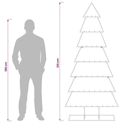 Metal Christmas Tree with Stand KUOPIO 210 cm Steel White