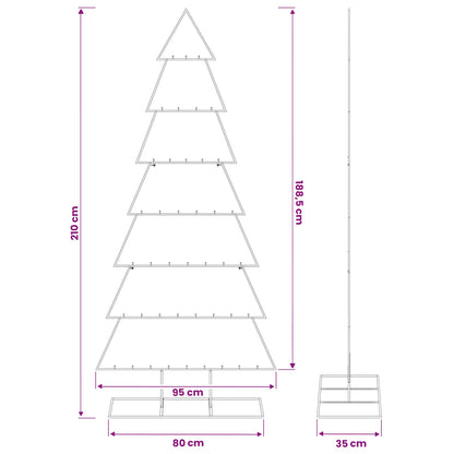 Metal Christmas Tree with Stand KUOPIO 210 cm Steel White