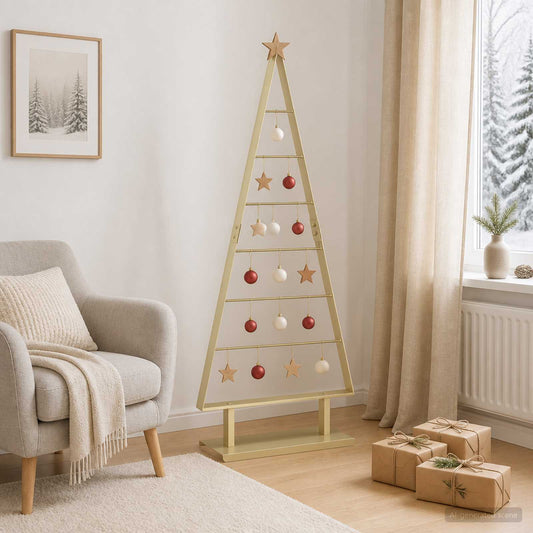 Metal Christmas Tree with Triangle Stand KUOPIO 125 cm Steel