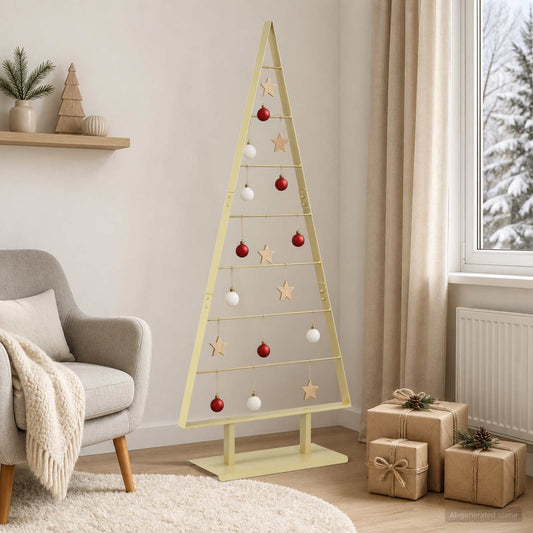 Metal Christmas Tree with Triangle Stand KUOPIO 150 cm Steel