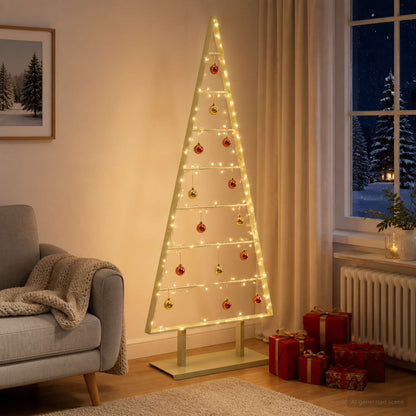 Metal Christmas Tree with Stand KUOPIO 150 cm Steel Gold