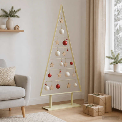 Metal Christmas Tree with Stand KUOPIO 180 cm Steel Gold