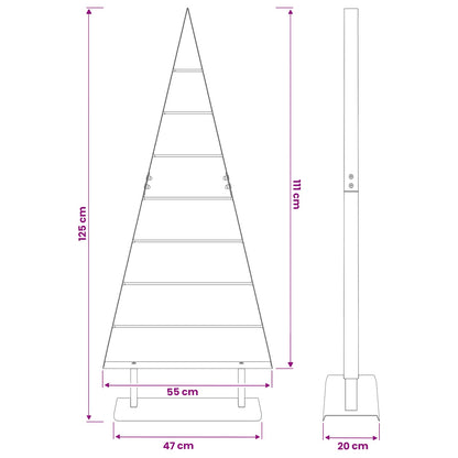Metal Christmas Tree with Stand KUOPIO 125 cm Steel White