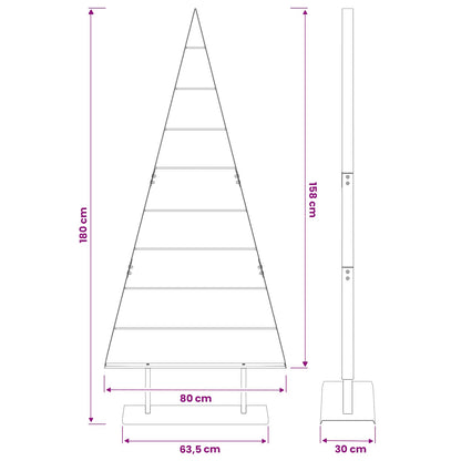 Metal Christmas Tree with Stand KUOPIO 180 cm Steel White