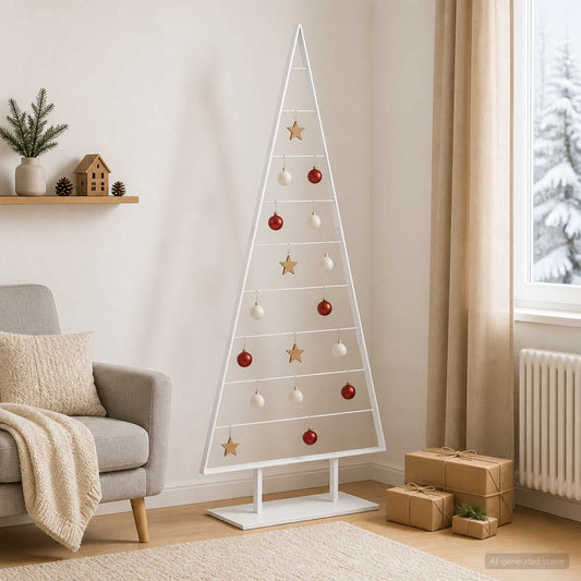 Metal Christmas Tree with Triangle Stand KUOPIO 210 cm Steel