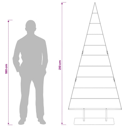 Metal Christmas Tree with Stand KUOPIO 210 cm Steel White