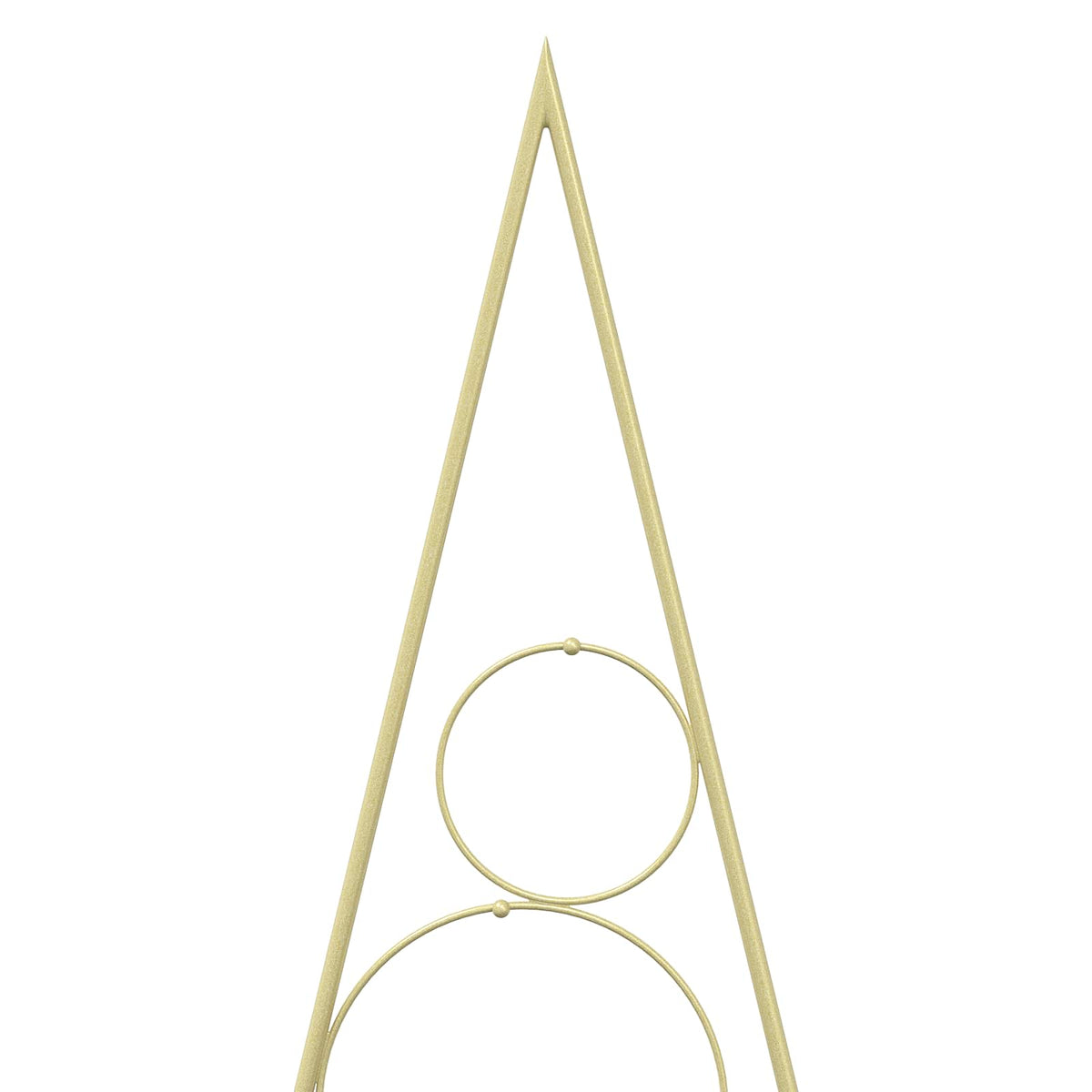 Metal Christmas Tree with Circle Stand KUOPIO 210 cm Steel Gold