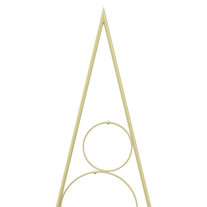 Metal Christmas Tree with Circle Stand KUOPIO 210 cm Steel Gold