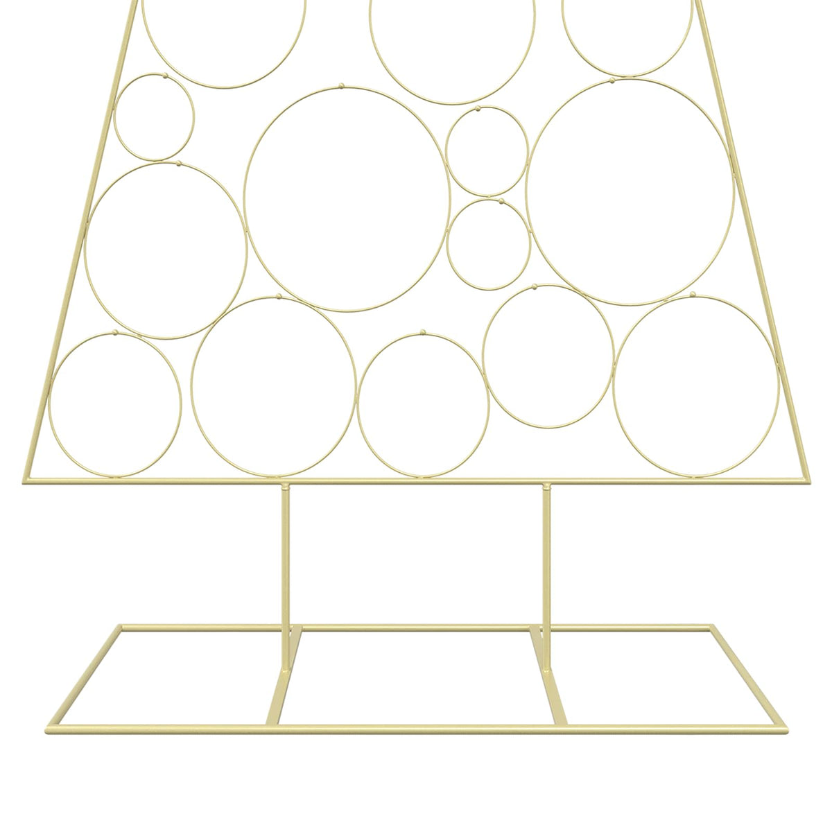 Metal Christmas Tree with Circle Stand KUOPIO 210 cm Steel Gold