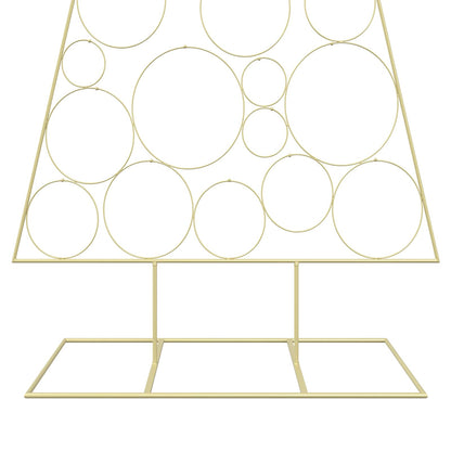Metal Christmas Tree with Circle Stand KUOPIO 210 cm Steel Gold