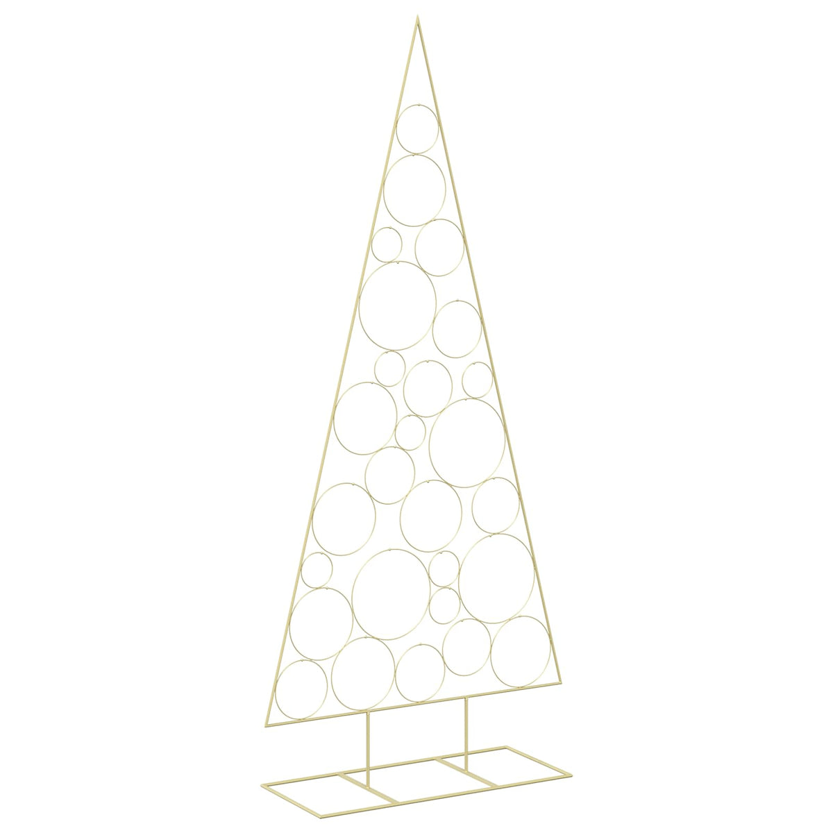 Metal Christmas Tree with Circle Stand KUOPIO 210 cm Steel Gold