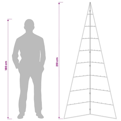 Metal Christmas Tree KUOPIO 210 cm Steel Gold