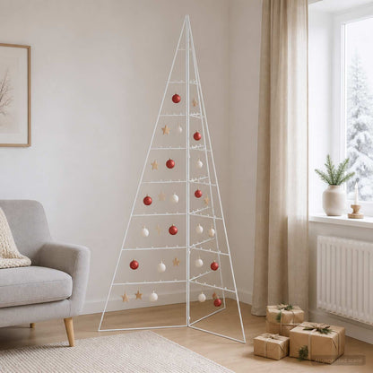 Metal Christmas Tree KUOPIO 180 cm Steel White