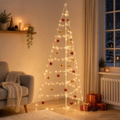 Metal Christmas Tree KUOPIO 180 cm Steel White