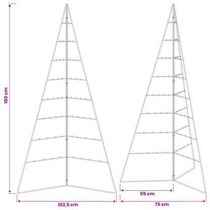 Metal Christmas Tree KUOPIO 180 cm Steel White