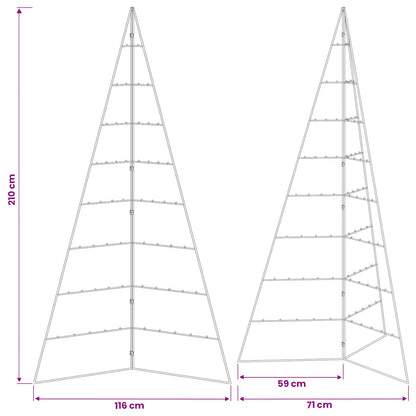 Metal Christmas Tree KUOPIO 210 cm Steel White