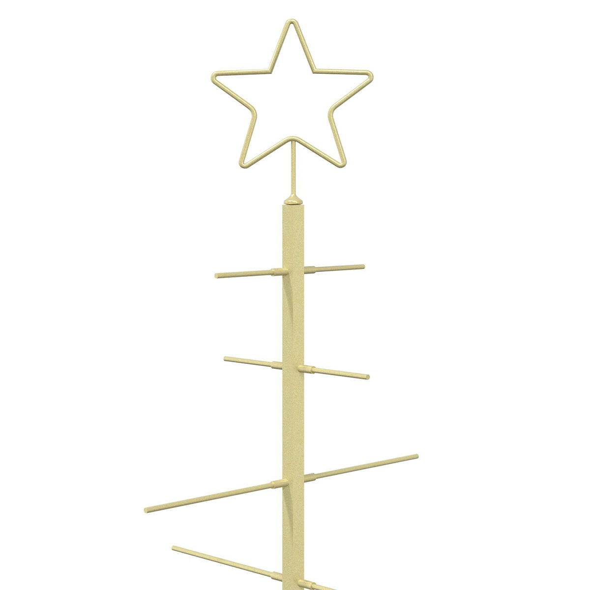 Metal Christmas Tree with Stand KUOPIO 210 cm Steel Gold