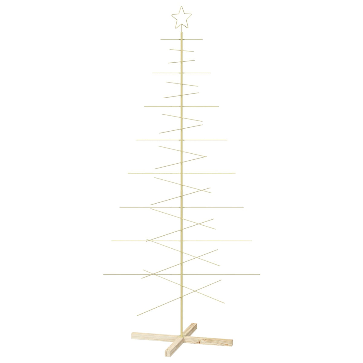 Metal Christmas Tree with Stand KUOPIO 210 cm Steel Gold