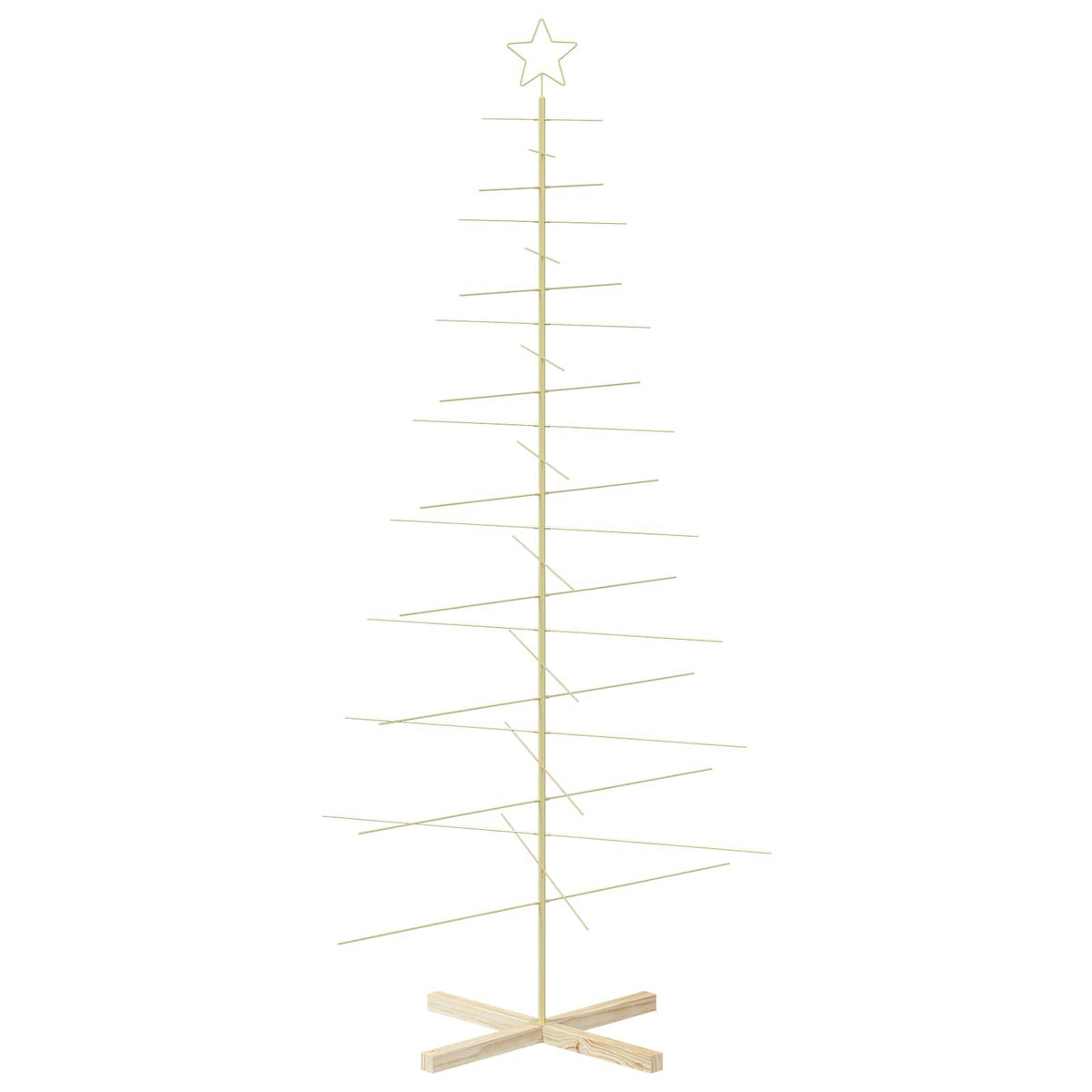 Metal Christmas Tree with Stand KUOPIO 210 cm Steel Gold