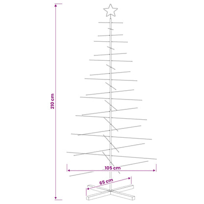 Metal Christmas Tree with Stand KUOPIO 210 cm Steel Gold