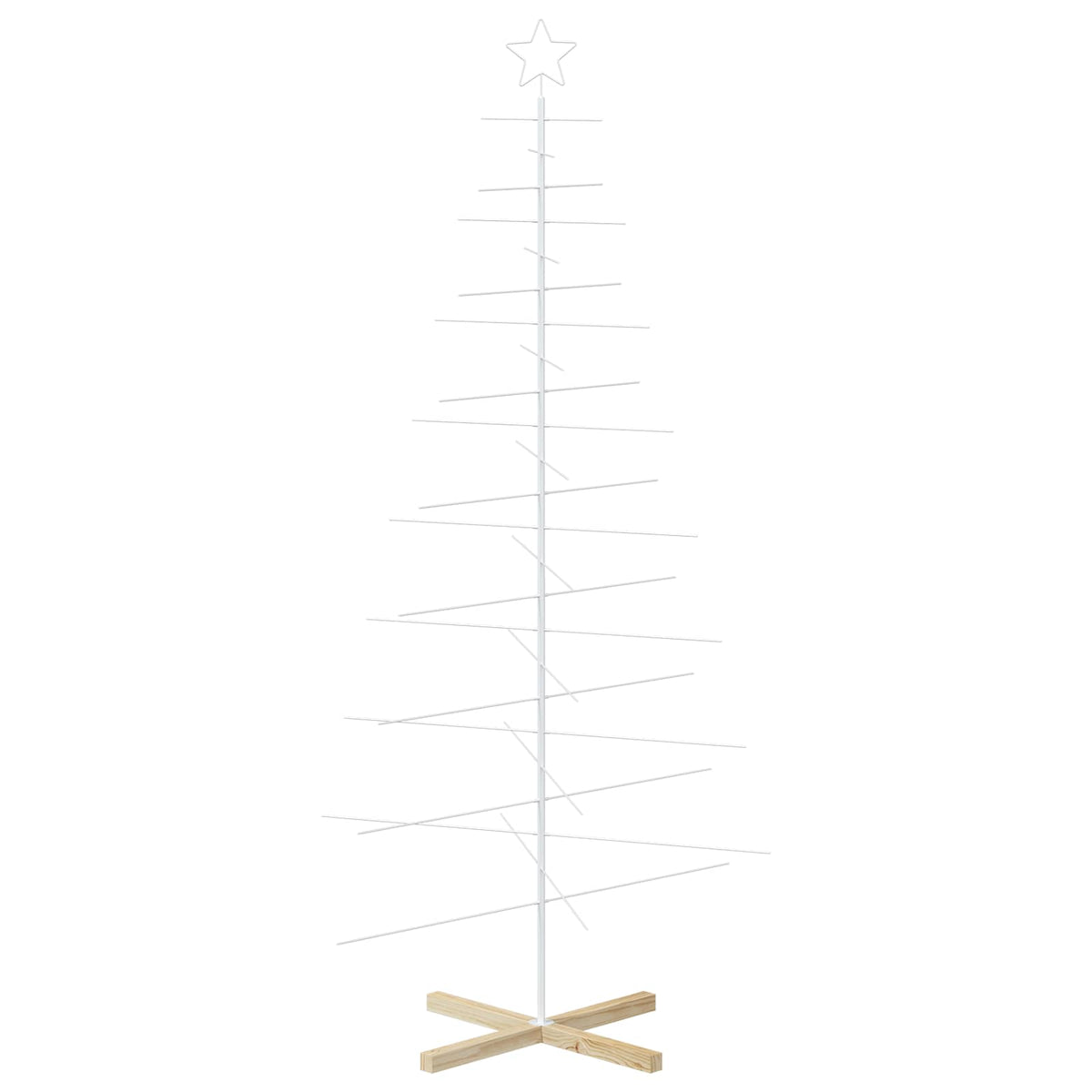 Metal Christmas Tree with Stand KUOPIO 210 cm Steel White