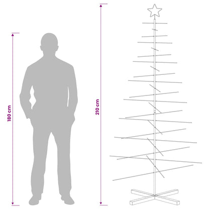 Metal Christmas Tree with Stand KUOPIO 210 cm Steel White