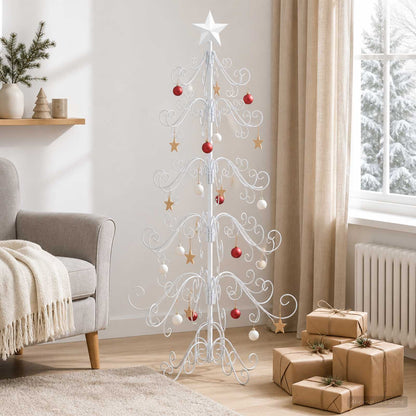 Metal Christmas Tree KUOPIO 150 cm steel White